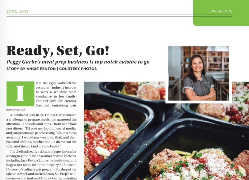 Chef Peggy Garbe’s Ready Set Prep’d is profiled in Extol