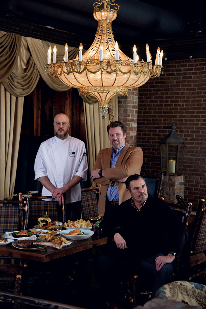 (from left) Executive Chef Chip Lawrence, General Manager Chris Fenton and owner Kevin Grangier