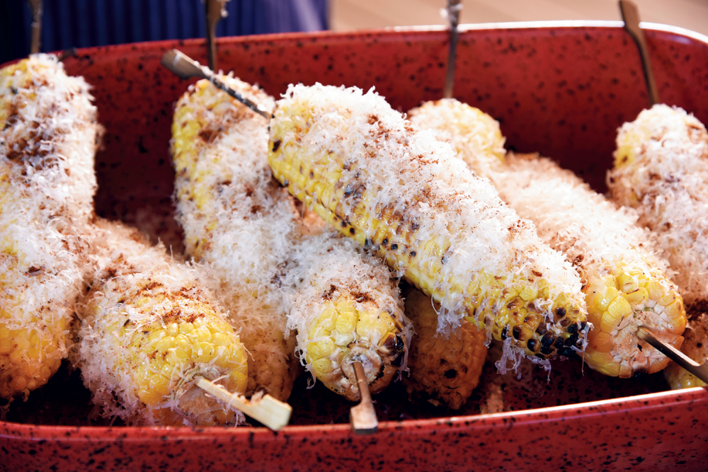 Mexican-style corn on the cob