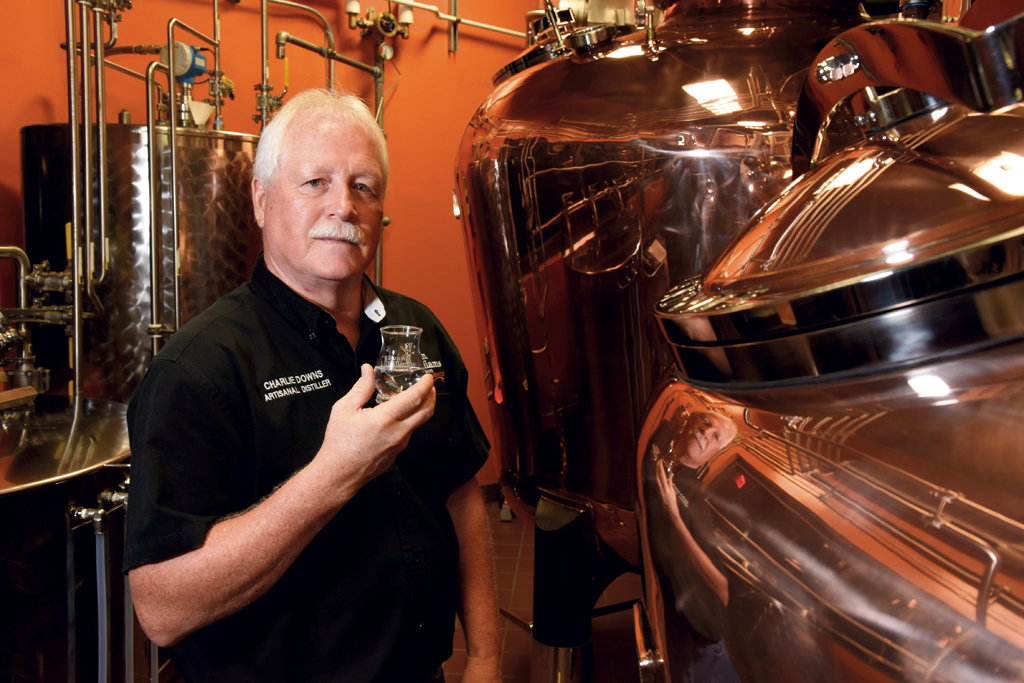 A 39-year-veteran with the Heaven Hill family, Master Distiller Charlie Downs oversees the microdistillery at the Evan Williams Bourbon Experience in downtown Louisville