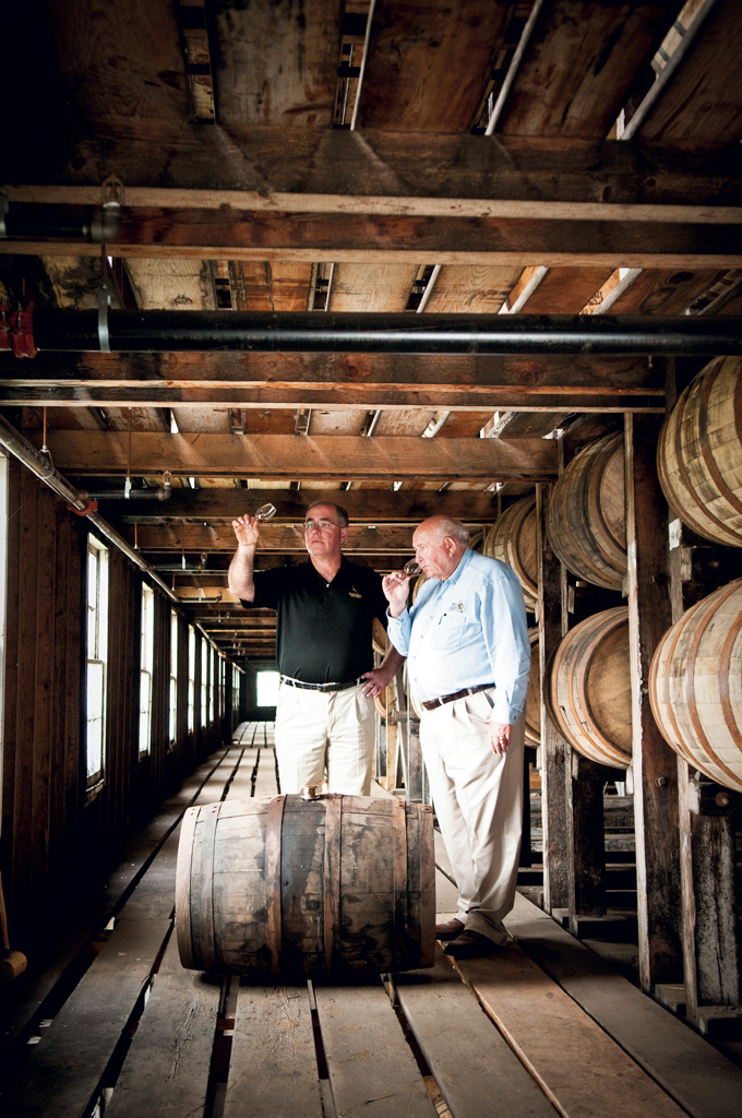 Co-master distiller, Eddie Russell (pictured with Jimmy), has been with Wild Turkey for "only" 35 years.