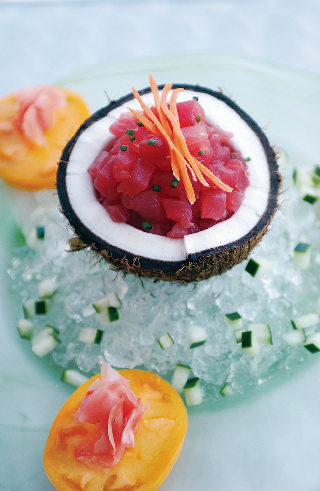 Seviche's ahi tuna and coconut-ginger seviche