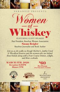 Varanese and Susan Reigler will celebrate local “Women of Whiskey”