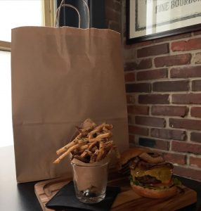 The entire Bourbons Bistro menu is available for carryout