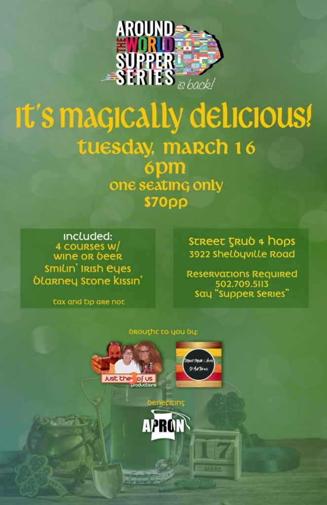 <div>“It’s Magically Delicious,” a St. Paddy’s Day Eve dinner at Street Grub & Hops</div>