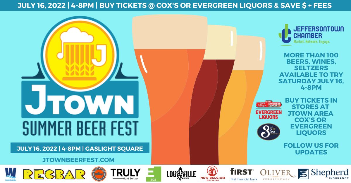 The 7th Annual Jeffersontown Summer Craft Beer Fest, coming July 16