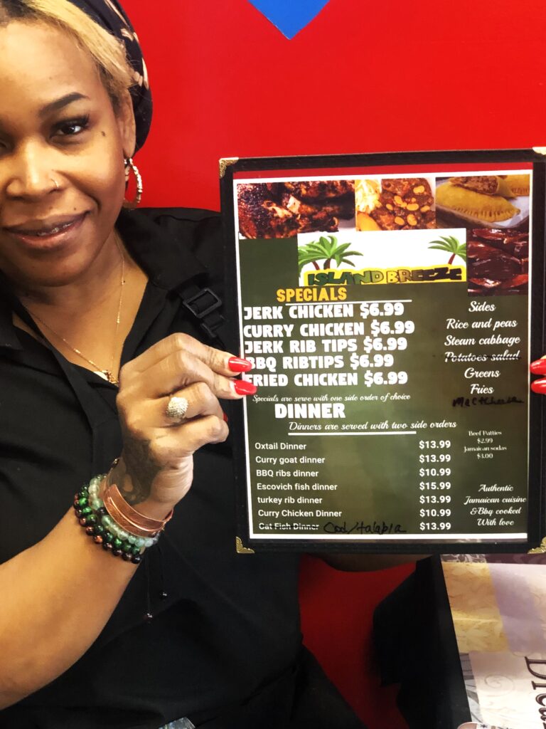 MENU, Island Breeze, Jamaican & Carribean restaurant